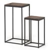 Rousseau 2 Piece Side Table Set Madeira Mangolia Wood