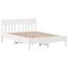 vidaXL Bed Frame without Mattress White 120x190 cm Small Double Solid Wood Pine