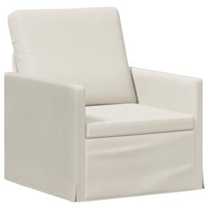 vidaXL Single Sofa Cream 70 x 81 x 82 cm Velvet