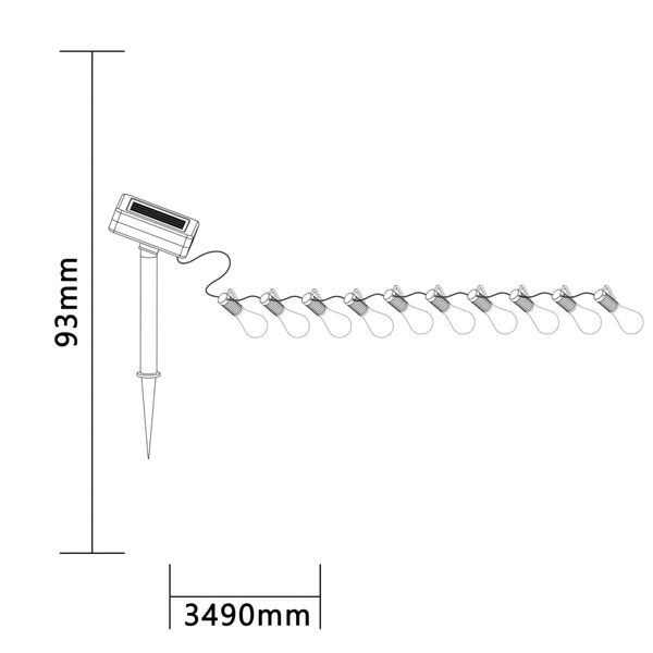 Luxform Solar-operated Party Lights with 10 LEDs Alicante Transparent