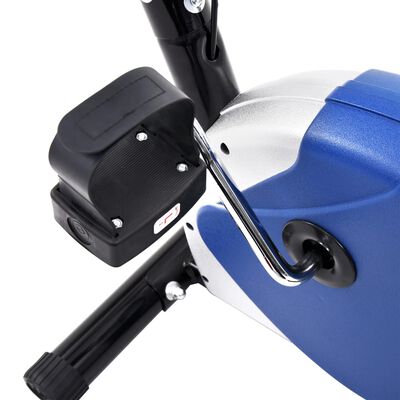 vidaXL Exercise Bike with Belt Resistance Blue