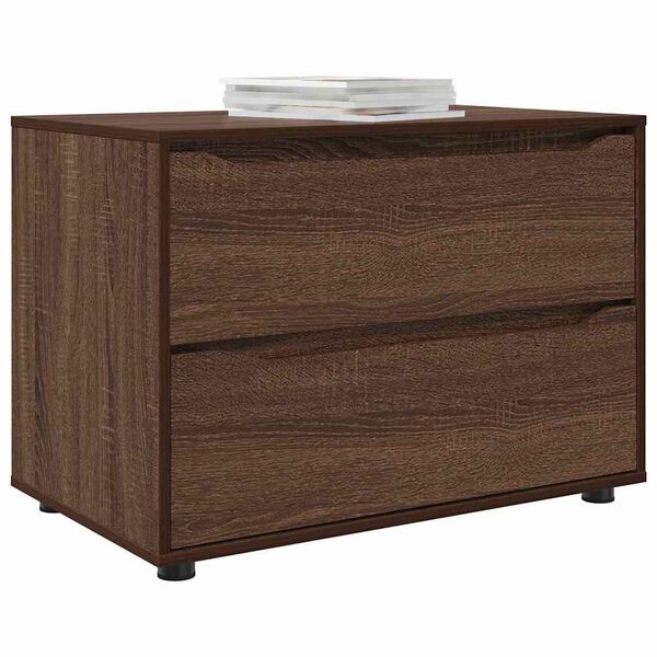 vidaXL Storage Cabinet Brown Oak 80 x 48 x 57 cm Engineered Wood