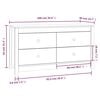 vidaXL Side Cabinet 100x40x54 cm Solid Wood Pine