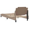 vidaXL Bed Frame without Mattress "Zadar" Cappuccino 80x200 cm Faux Leather