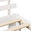 vidaXL Bed Frame with Headboard White 140 x 190 cm Solid Pine Wood
