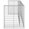 vidaXL Gabion Wall for Garbage Bins Galvanised Steel 254x100x110 cm