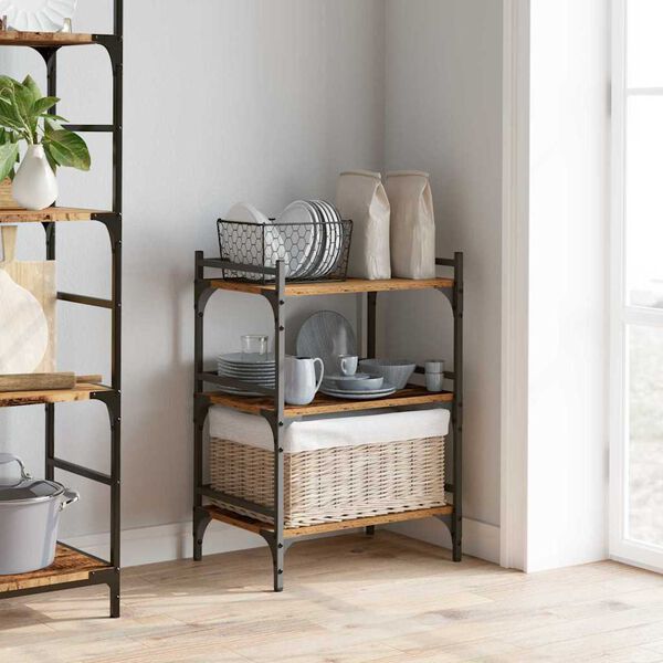 vidaXL Kitchen Trolley Old Wood 50 x 35 x 75.5 cm Engineered Wood