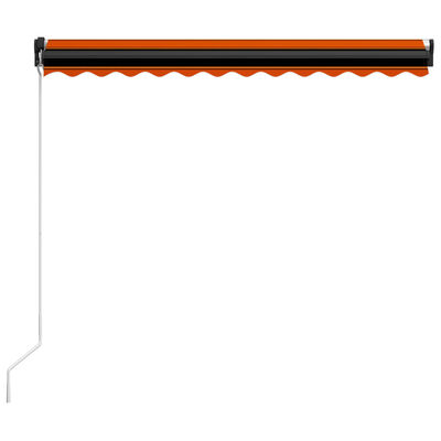 vidaXL Manual Retractable Awning 350x250 cm Orange and Brown