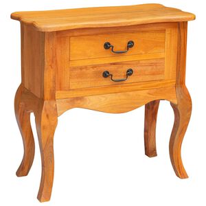 vidaXL Side Table Natural 60.5 x 30 x 61 cm Solid Mahogany Wood