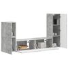 vidaXL TV Cabinet Set Wall-mounted 4 pcs Concrete Grey Engineered Wood