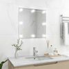 vidaXL Wall Mirror with LED Lights Square Glass