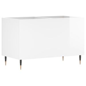 vidaXL Record Cabinet High Gloss White 74,5x38x48 cm Engineered Wood