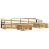 vidaXL Outdoor Sofa Set 7 pcs White Solid Acacia Wood