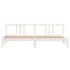 vidaXL Bed Frame without Mattress White Solid Wood 200x200 cm