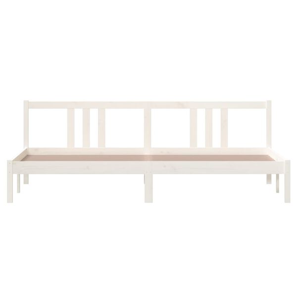 vidaXL Bed Frame without Mattress White Solid Wood 200x200 cm