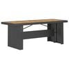 vidaXL 7 Piece Garden Dining Set with Cushions Black Poly Rattan