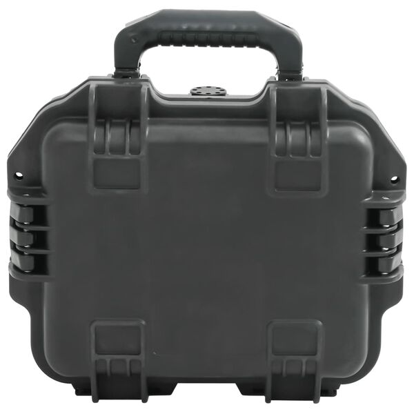vidaXL Portable Flight Case Black 30x24.5x12.5 cm PP