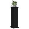 vidaXL Plant Stand Black Oak 33 x 33 x 100 cm Engineered wood
