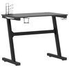 vidaXL Gaming Desk LED with Z Shape Legs Black 90x60x75 cm