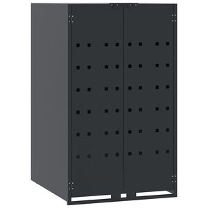 vidaXL Wheelie Bin Storage for Single Bin Anthracite 69x79x117cm Steel