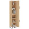 vidaXL Highboard Sonoma Oak 34.5x34x180 cm Engineered Wood
