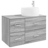 vidaXL Bathroom Furniture Set 2 pcs Grey Sonoma Engineered Wood