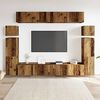 vidaXL 8 Piece TV Cabinet Set Wall-mounted Old Wood Engineered Wood