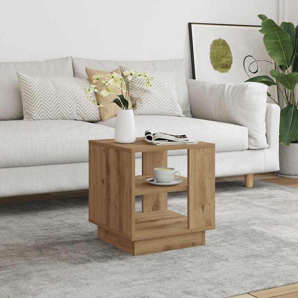vidaXL Coffee Table Artisan Oak 40x40x43 cm Engineered Wood