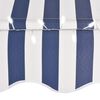vidaXL Manual Retractable Awning with LED 300 cm Blue and White