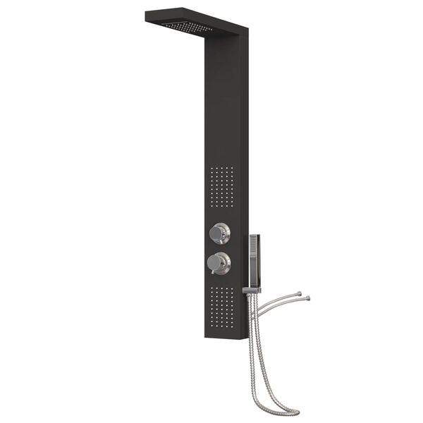 vidaXL Shower Panel System Aluminium Black