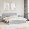 vidaXL Bed Frame Grey Sonoma 180 x 200 cm Engineered wood