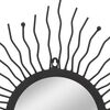 vidaXL Wall Mirror Sunburst 60 cm Black