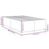 vidaXL Bed Frame without Mattress Black&nbsp;Double Fabric