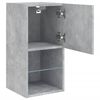 vidaXL TV Cabinets with LED Lights 2 pcs Concrete Grey 30.5x30x60 cm