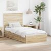 vidaXL Storage Bed with Drawer Sonoma Oak 100 x 200 cm Engineered Wood
