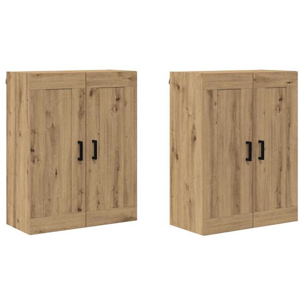 vidaXL Wall-mounted Cabinet 2 pcs Artisan Oak 69.5 x 34 x 90 cm