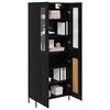 vidaXL Highboard Black Oak 69.5 x 34 x 180 cm Engineered Wood