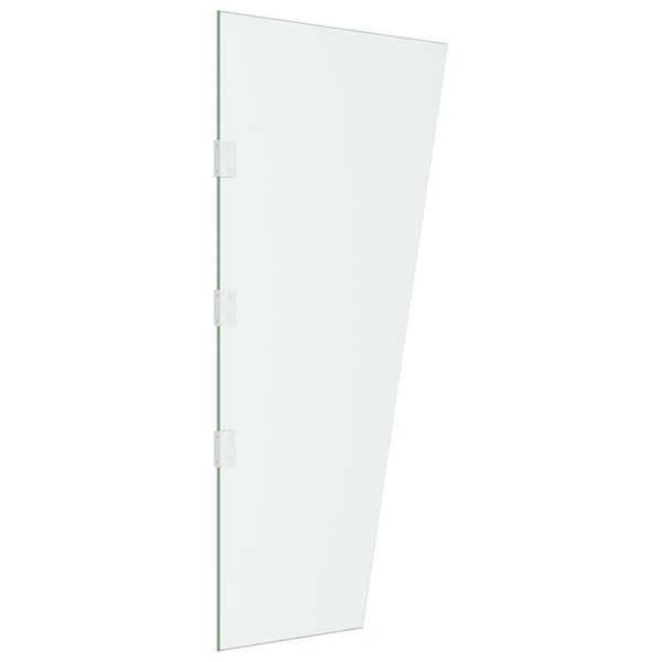 vidaXL 2 Piece Side Panels for Door Canopy Transparent Tempered Glass
