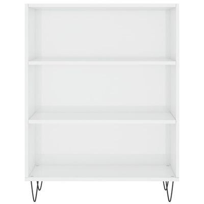 vidaXL Bookcase High Gloss White 69.5x32.5x90 cm Engineered Wood