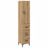 vidaXL Highboard Artisan Oak 34.5 x 34 x 180 cm Engineered Wood