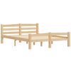 vidaXL Bed Frame without Mattress with 2 Drawers Solid Wood 140x200 cm