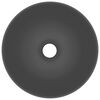 vidaXL Bathroom Sink Ceramic Dark Grey Round