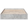 vidaXL Bed Frame with Drawers without Mattress Concrete Grey 120x200 cm