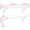 vidaXL Wall Shelves 2 pcs 75x40 cm Silver Stainless Steel
