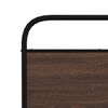 vidaXL Metal Bed Frame without Mattress Brown Oak 200x200 cm