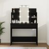 vidaXL Dressing Table with LED Black 96x40x142 cm