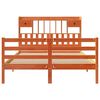 vidaXL Bookcase Bed without Mattress Wax Brown 140x200cm Solid Wood Pine