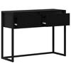 vidaXL End Table Black Oak 100 x 36 x 75 cm Engineered Wood