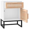 vidaXL Bedside Cabinet White 40x30x55.5 cm Engineered Wood&Iron