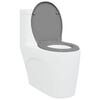 vidaXL Toilet Seat Grey 47 x 37 x 4 cm Duroplast